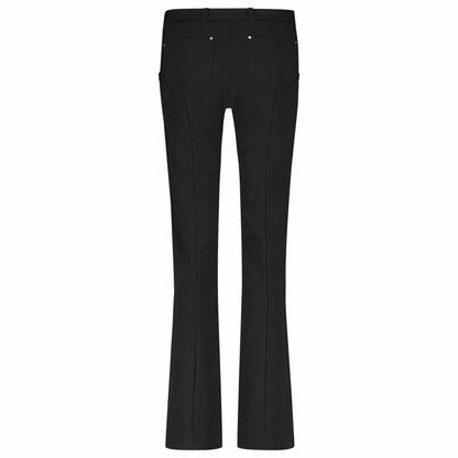 Zip73 Broek Flare Button Zwart