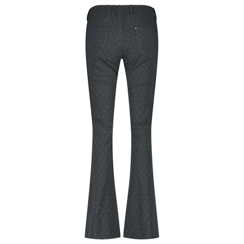 Zip73 Broek Print Groen, tall kleding voor lange dames, achteraanzicht