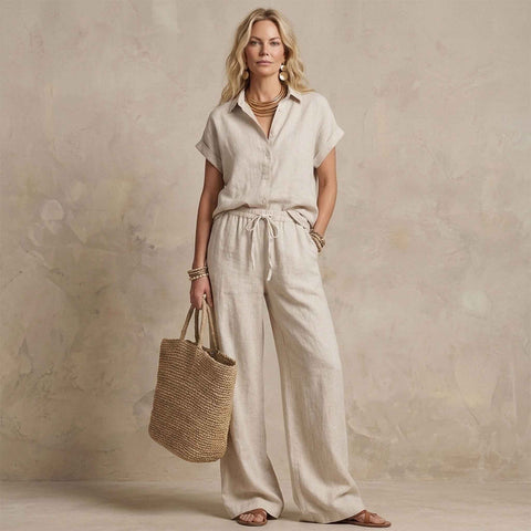 Sequoia Linnen broek Lichtbeige | Tall