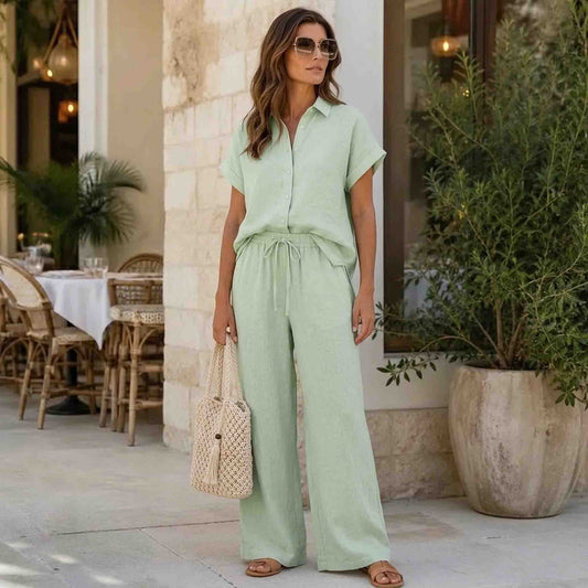 Sequoia Linnen broek Mint | Tall