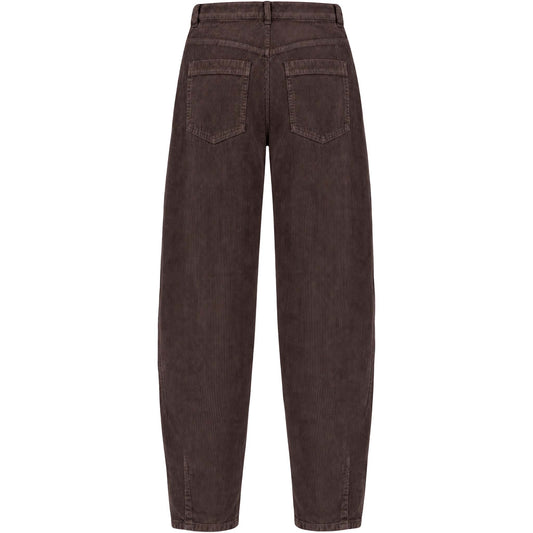 Bloomers Jeans Hanna Barrel Rib Donkerbruin | Tall