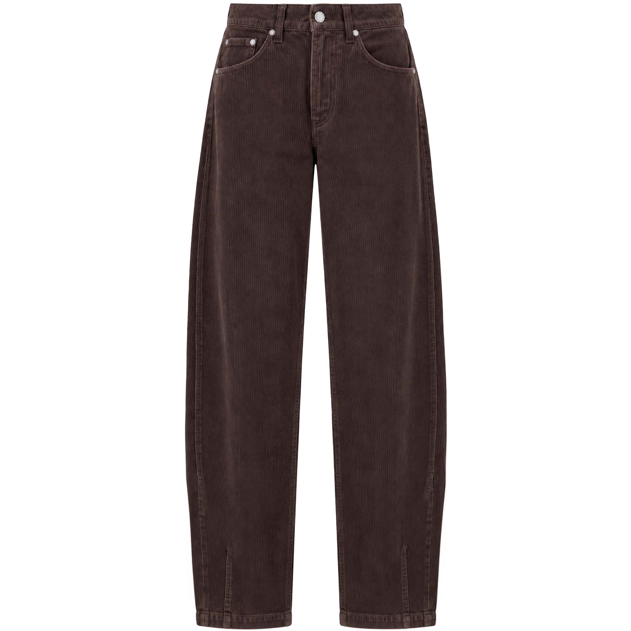 Bloomers Jeans Hanna Barrel Rib Donkerbruin | Tall