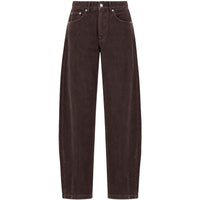 Bloomers Jeans Hanna Barrel Rib Donkerbruin | Tall