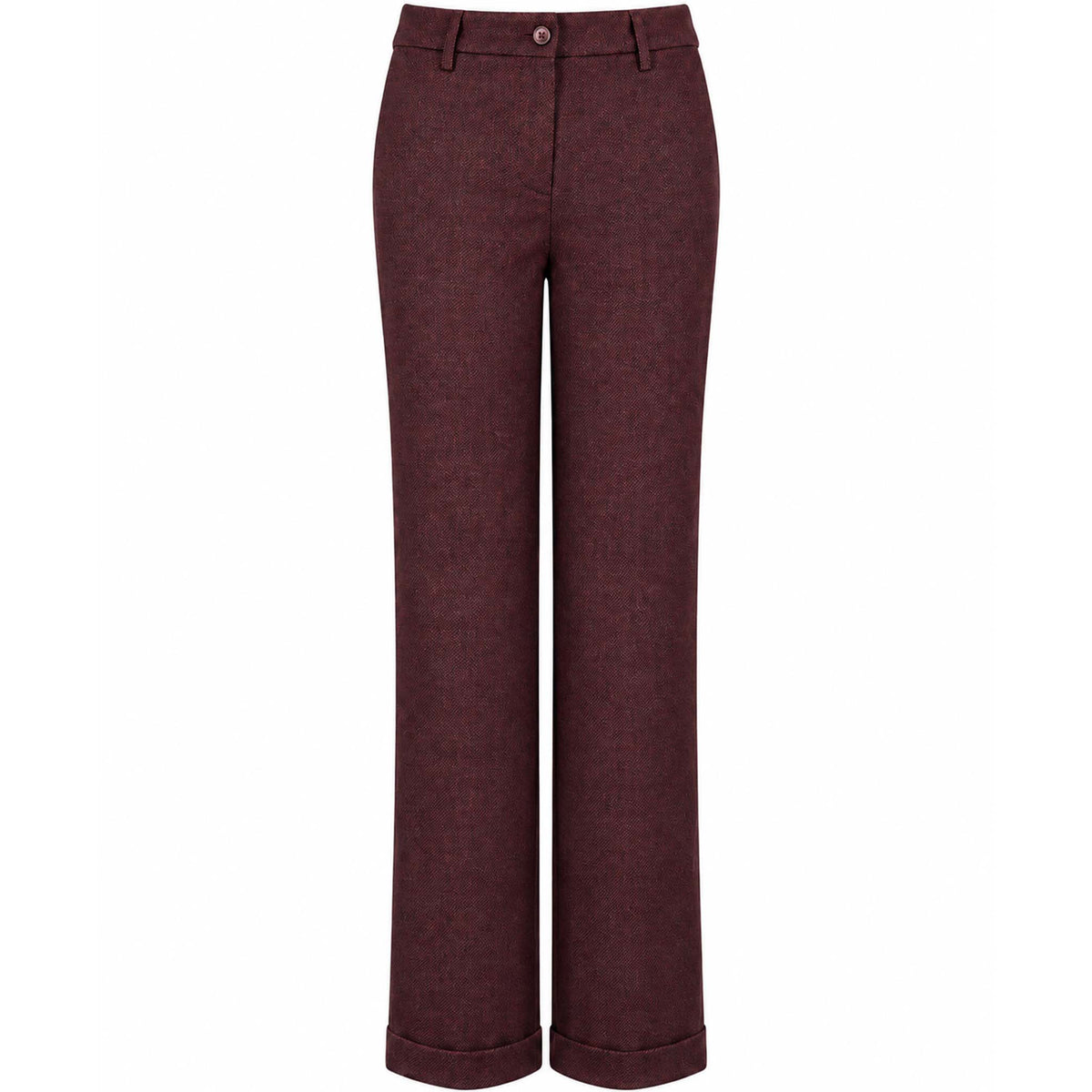 Bloomers Broek Jette Wol Bordeaux, tall kleding voor lange vrouwen voorzijde