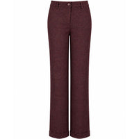 Bloomers Broek Jette Wol Bordeaux, tall kleding voor lange vrouwen voorzijde