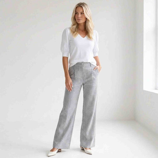 Bloomers Broek Mara Streep Antraciet | Tall