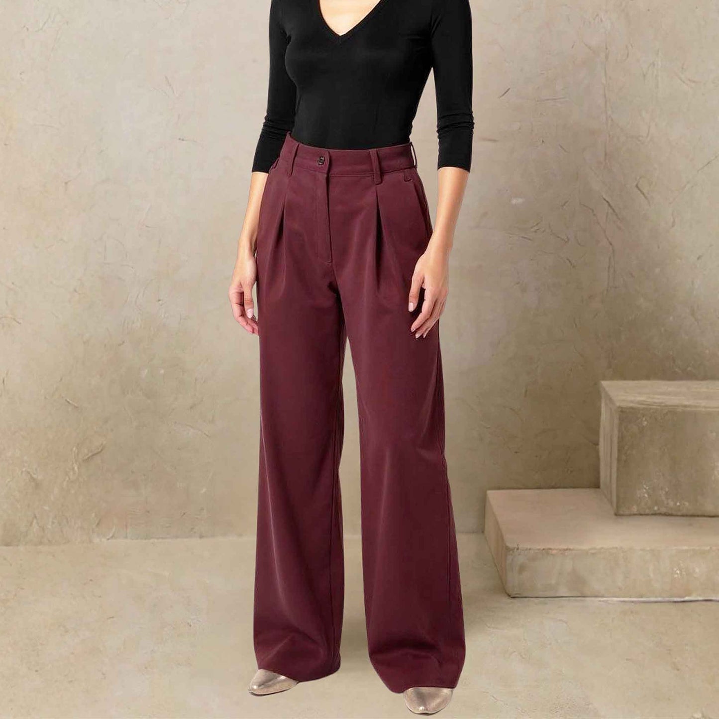 Bloomers Broek Luisa Lyocell Bordeaux | Tall