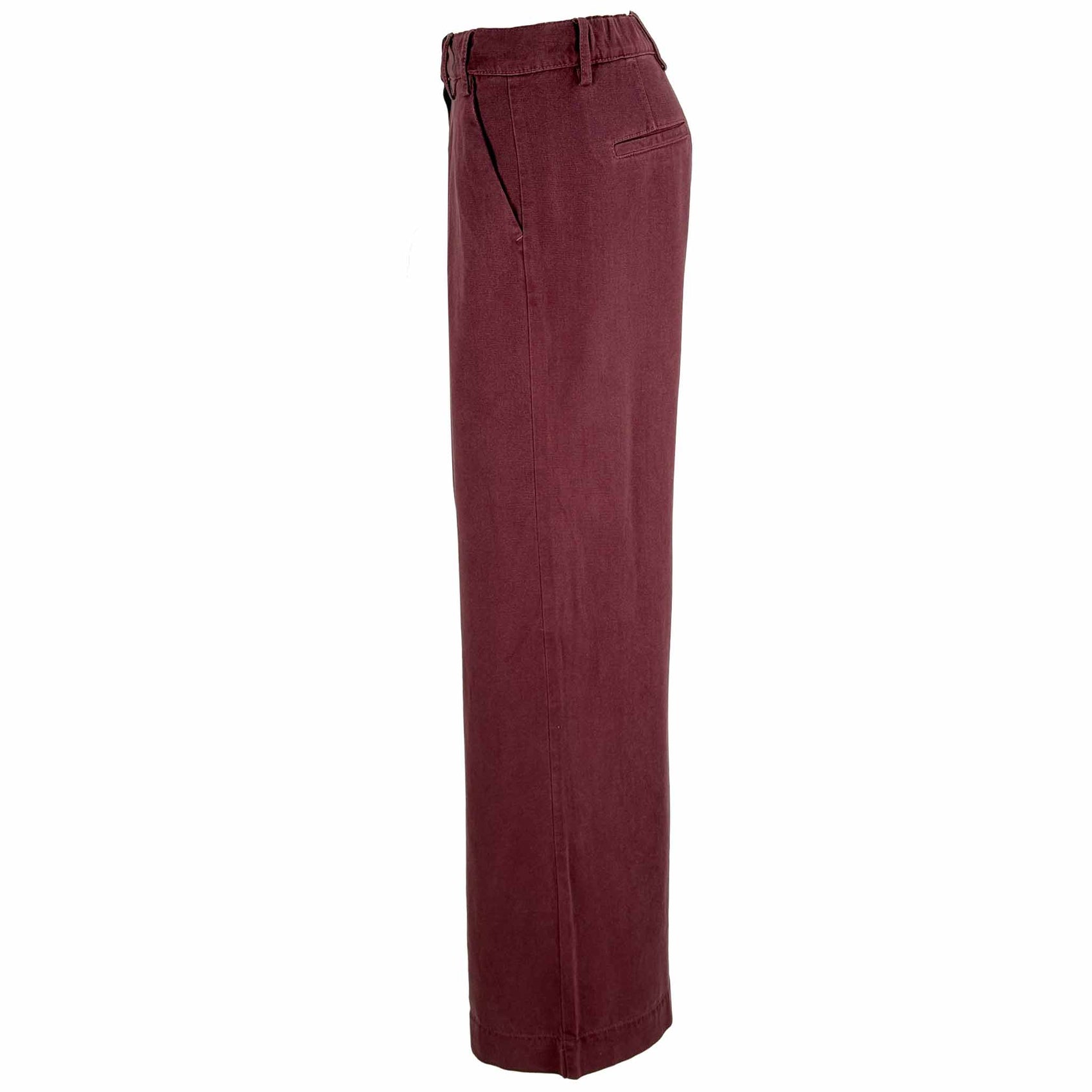Bloomers Broek Luisa Lyocell Bordeaux, kleding voor lange vrouwen, zijaanzicht
