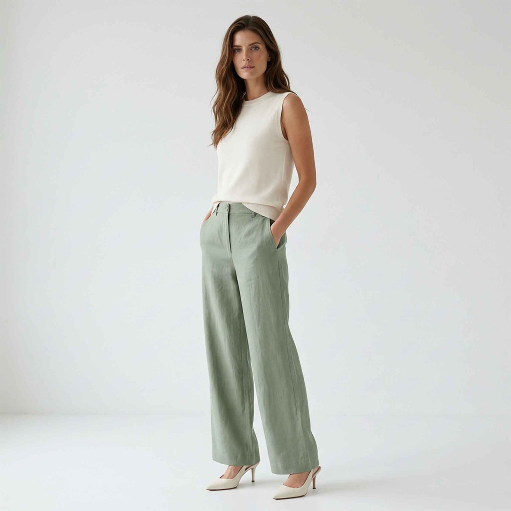 Bloomers Trousers Luisa Jade Green | Tall