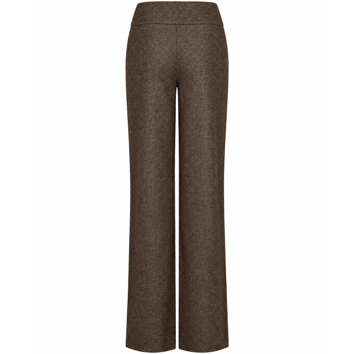 Bloomers Broek Marlene Wol Bruin, tall kleding voor lange vrouwen achterzijde