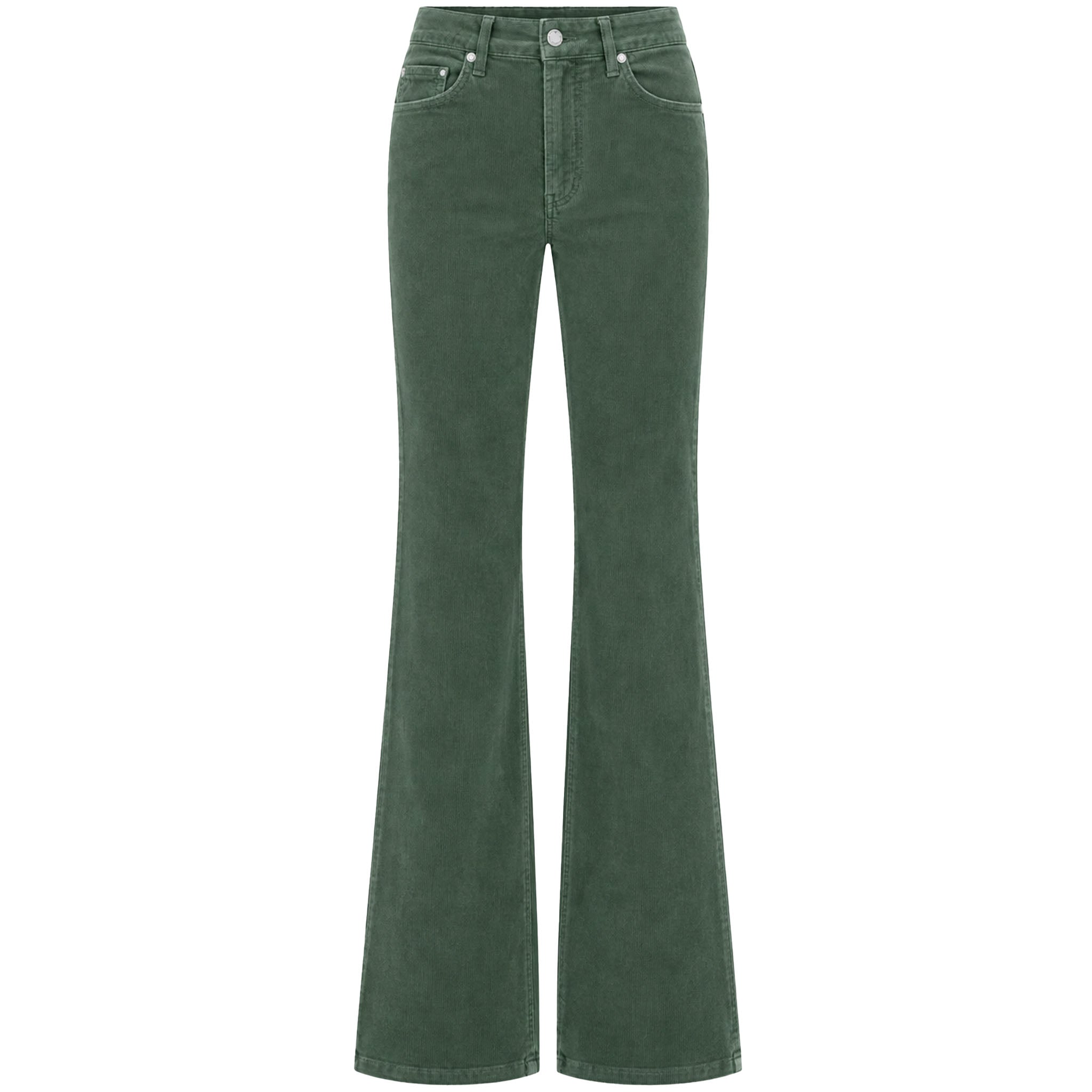 Bloomers Broek Sandra Flared Rib Salie groen | Tall
