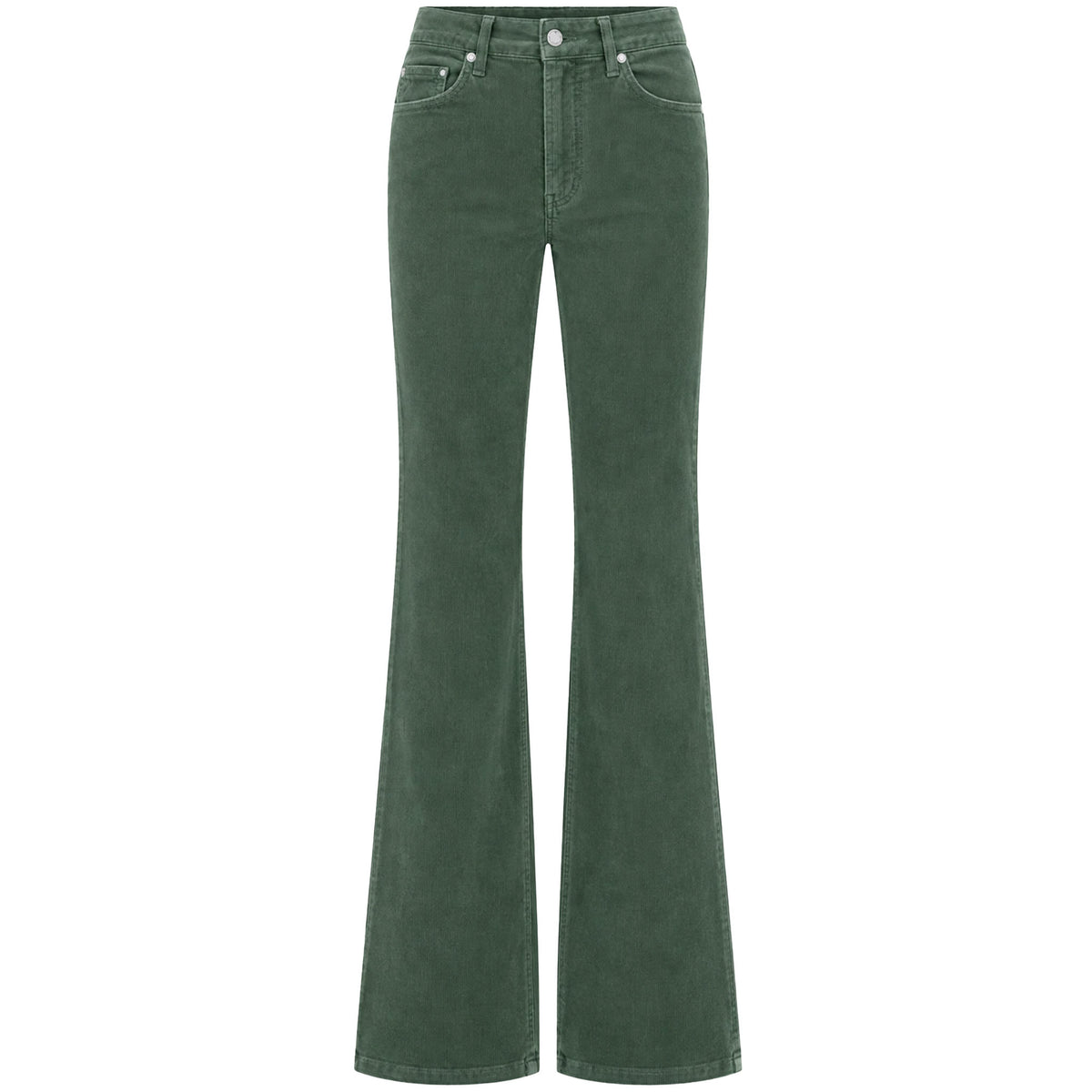 Bloomers Broek Sandra Flared Rib Salie groen | Tall