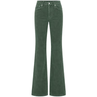 Bloomers Broek Sandra Flared Rib Salie groen | Tall