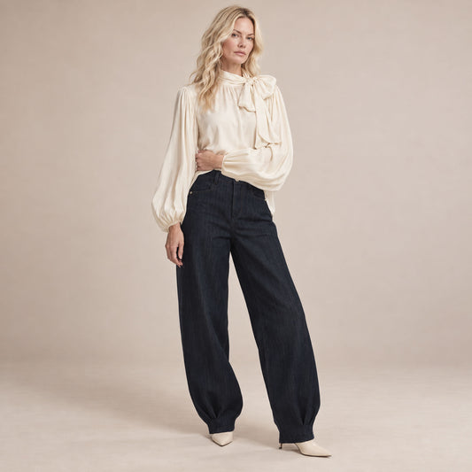 Longlady Broek Aagje Barrel Antraciet | Tall