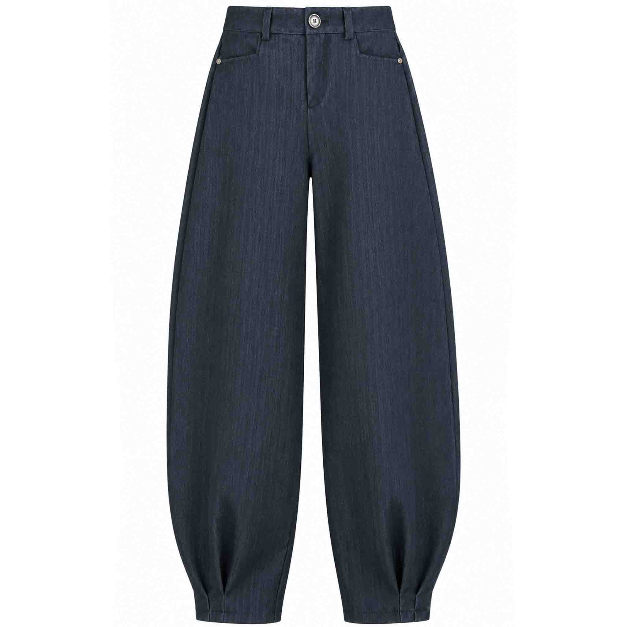 Longlady Broek Aagje Barrel Antraciet | Tall