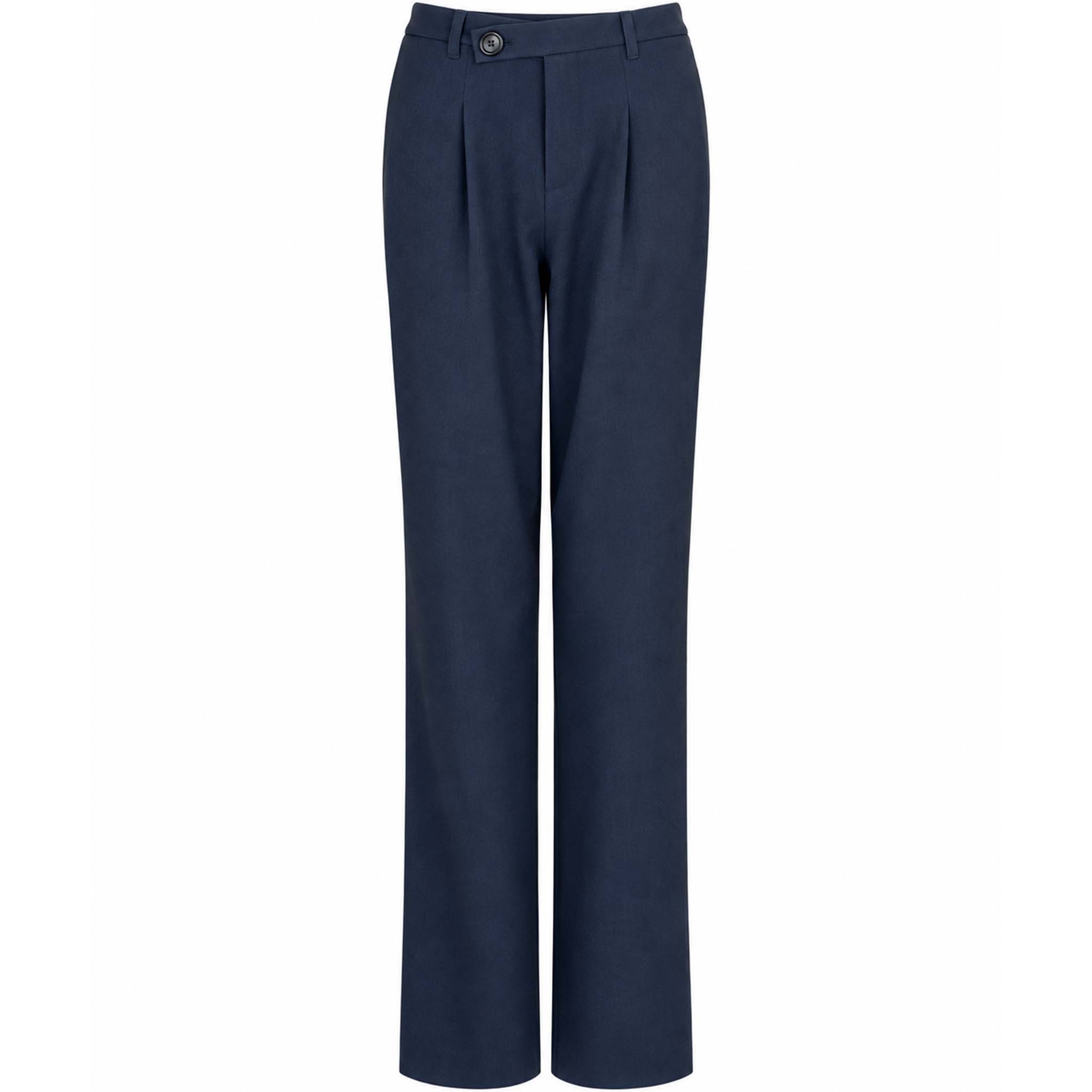 Longlady Broek Becky Donkerblauw, tall kleding voor lange vrouwen voorzijde