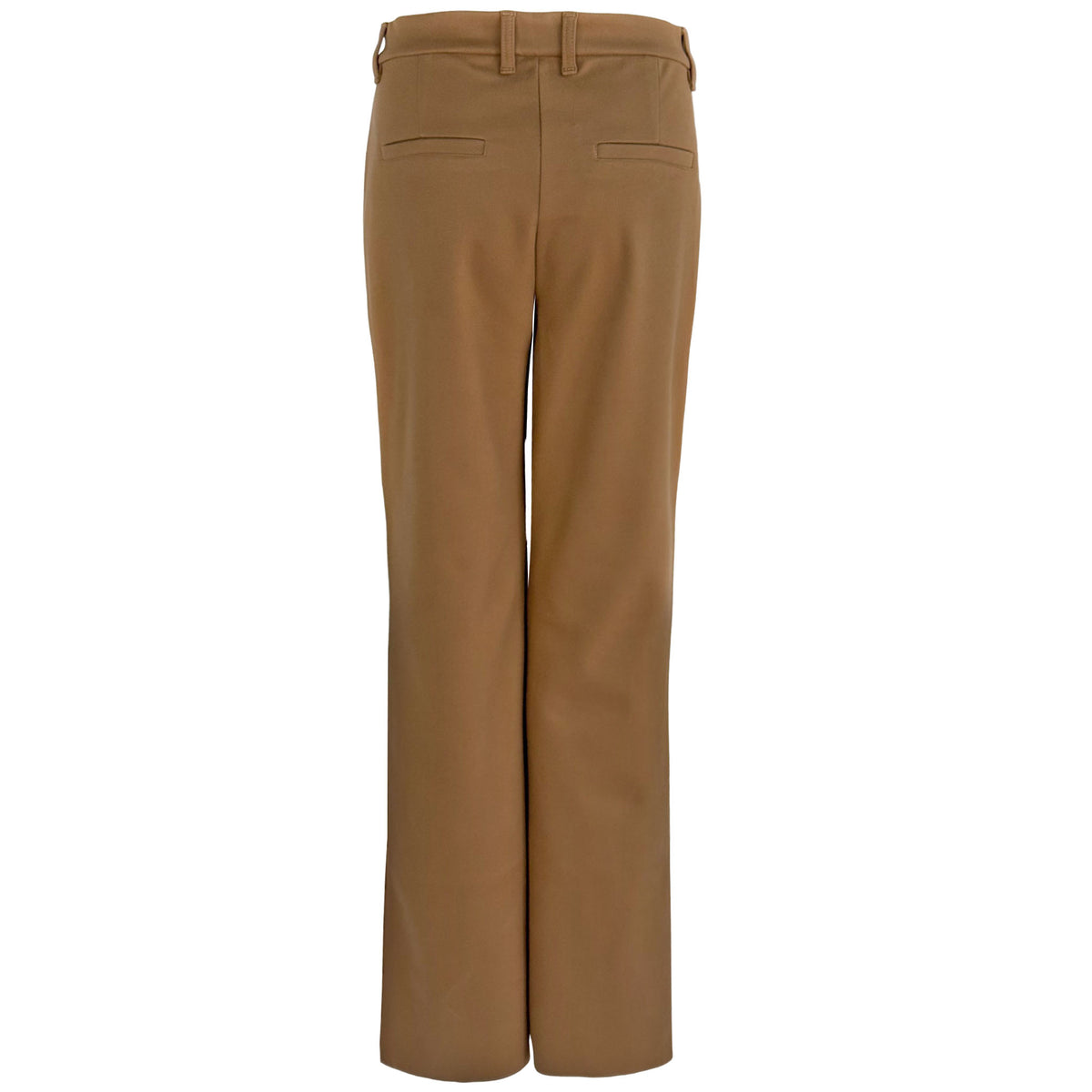 LongLady Broek Bente Caramel, tall kleding voor lange dames, achteraanzicht