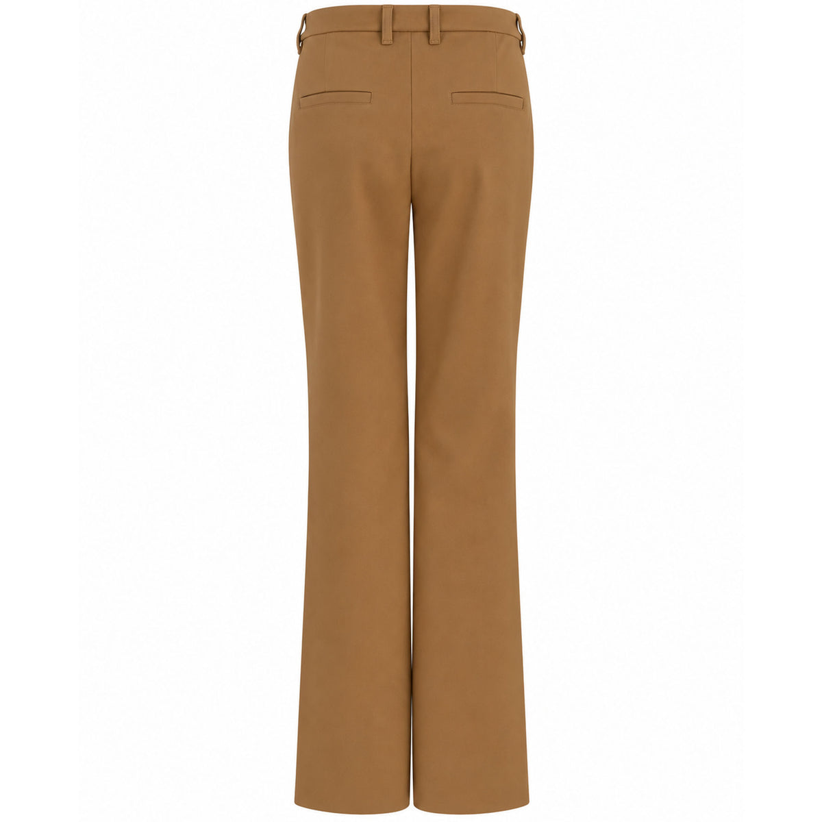 LongLady Broek Bente Caramel, tall kleding voor lange vrouwen achterzijde