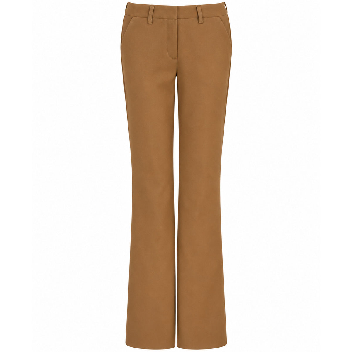 LongLady Broek Bente Caramel, tall kleding voor lange vrouwen voorkant