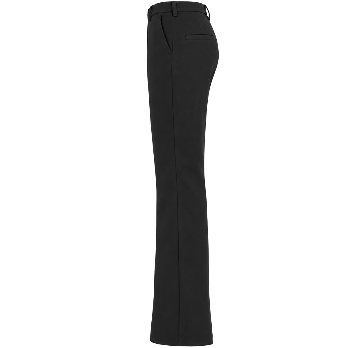 LongLady Broek Bente Zwart, tall kleding voor lange vrouwen zijprofiel
