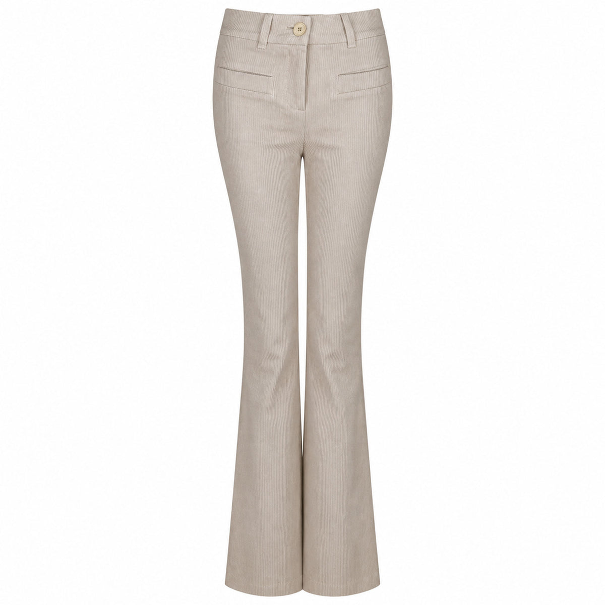 LongLady Broek Bibby Zand, tall kleding voor lange vrouwen voorkant