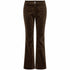 LongLady Broek Bobanne Velvet Bruin, tall kleding voor lange vrouwen voorzijde
