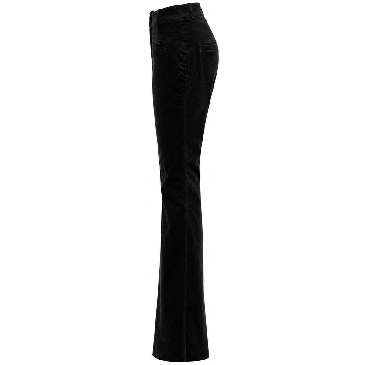 LongLady Broek Bobanne Velvet Zwart, tall kleding voor lange vrouwen, zijkant