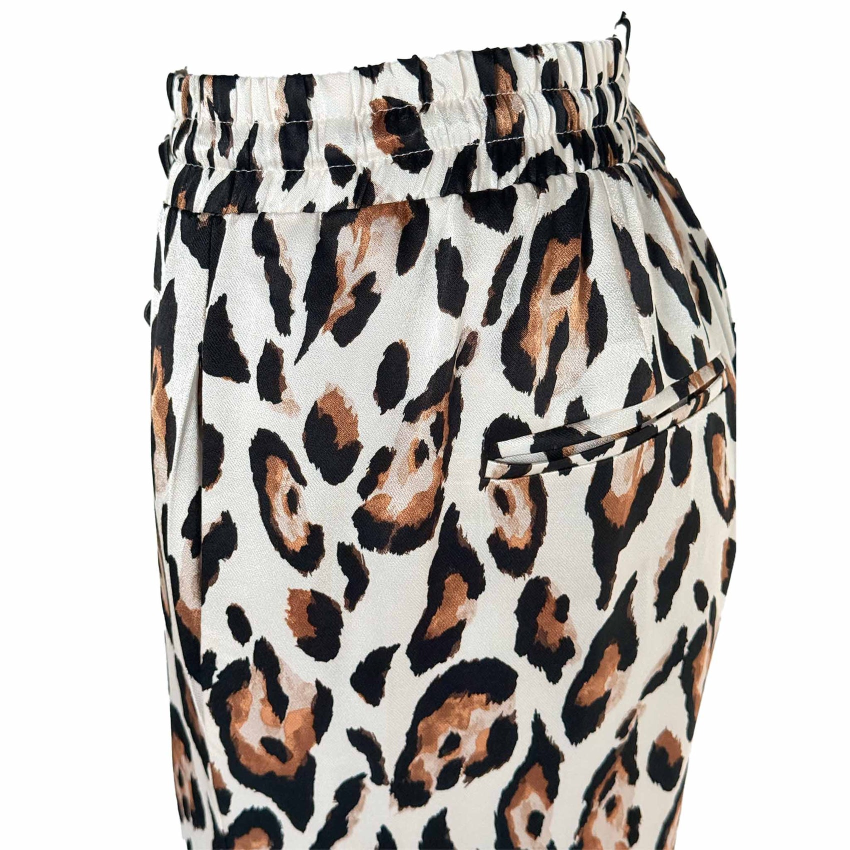 LongLady Broek Boukje Leopard, kleding voor lange vrouwen, zijaanzicht
