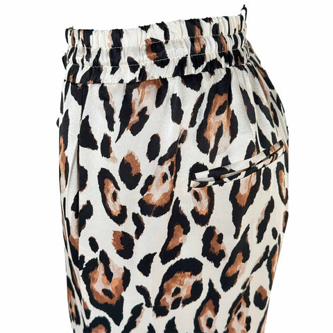 LongLady Broek Boukje Leopard, kleding voor lange vrouwen, zijaanzicht
