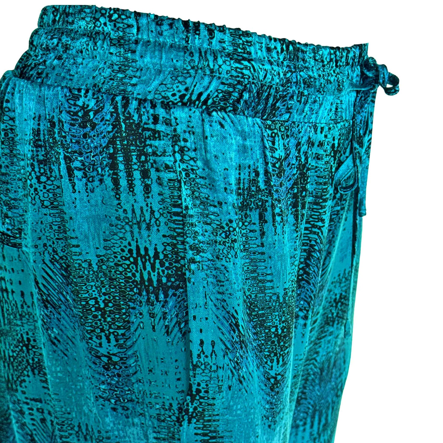 LongLady Broek Boukje Petrol, kleding voor lange vrouwen, zijaanzicht