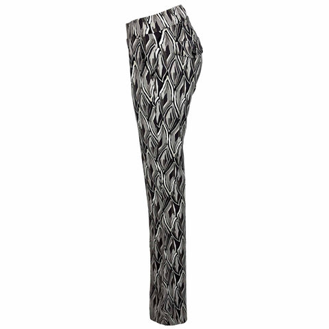 Longlady Broek Branka Taupebruin, kleding voor lange vrouwen, zijaanzicht