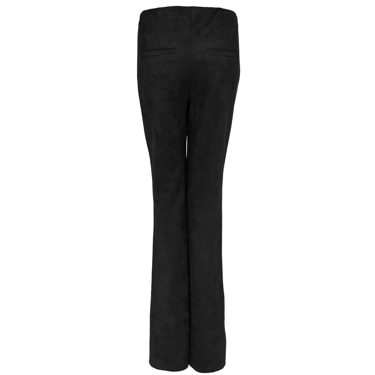 LongLady Broek Byba Suedine Zwart, tall kleding voor lange dames, achteraanzicht