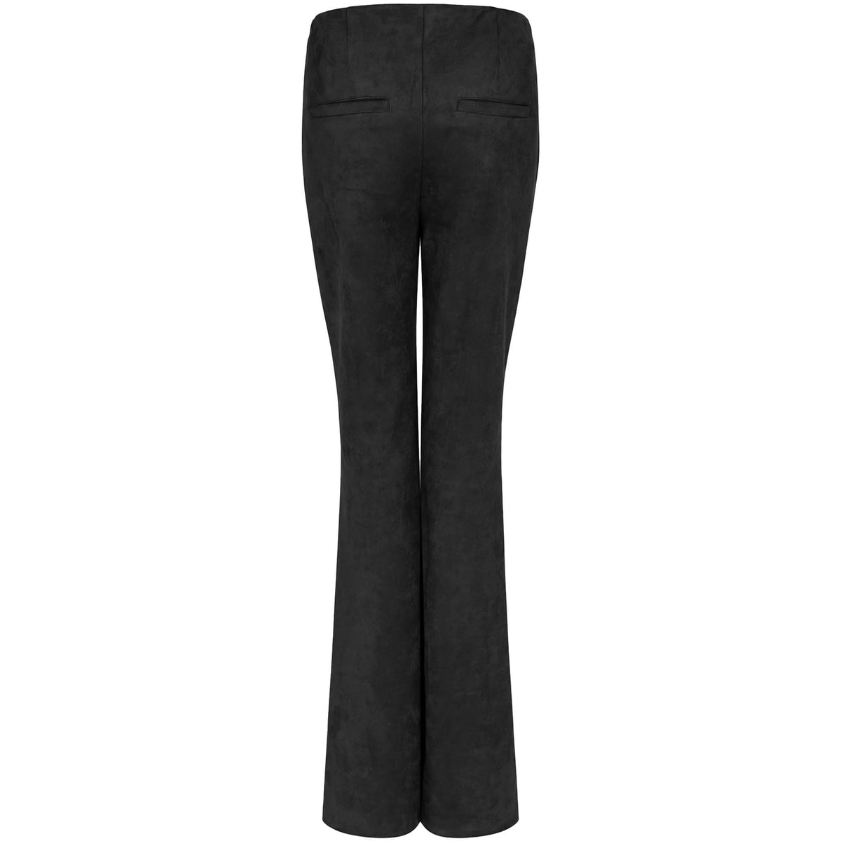 LongLady Broek Byba Suedine Zwart, tall kleding voor lange vrouwen achterzijde