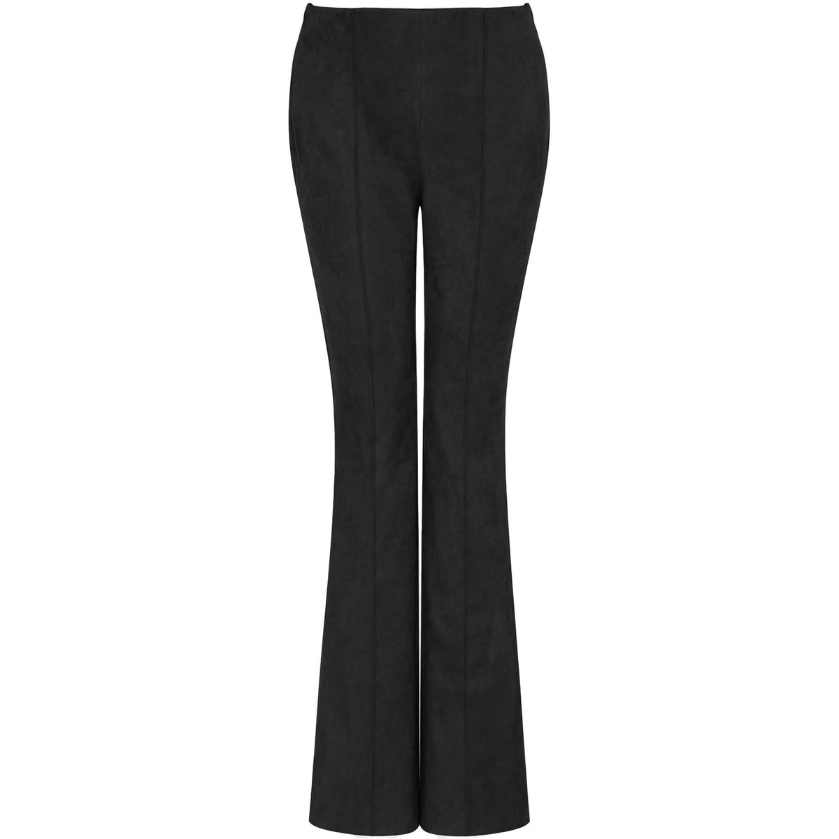 LongLady Broek Byba Suedine Zwart, tall kleding voor lange vrouwen voorzijde
