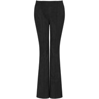 LongLady Broek Byba Suedine Zwart, tall kleding voor lange vrouwen voorzijde