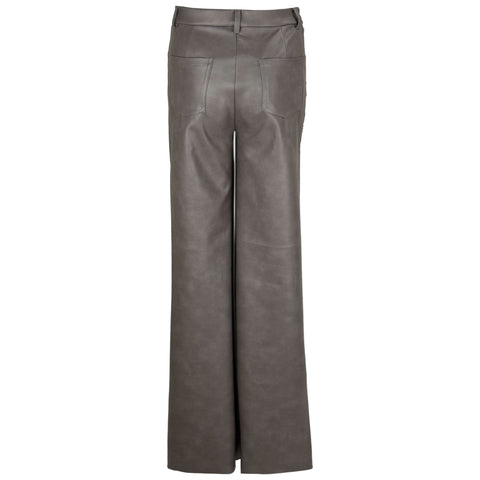LongLady Broek Nelly Grijsbruin, tall kleding voor lange dames, achteraanzicht