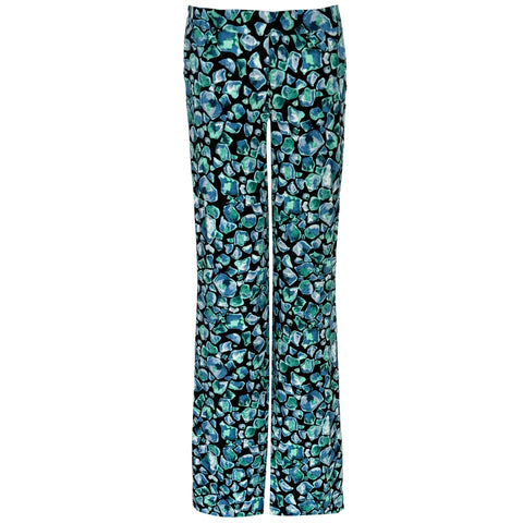 LongLady Broek Nory Groen Blauw, tall kleding voor lange vrouwen