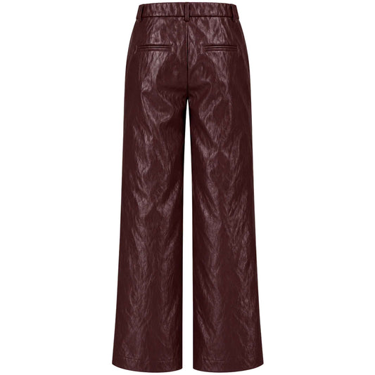 LongLady Broek Nerana Vegan Leather Bordeaux | Tall