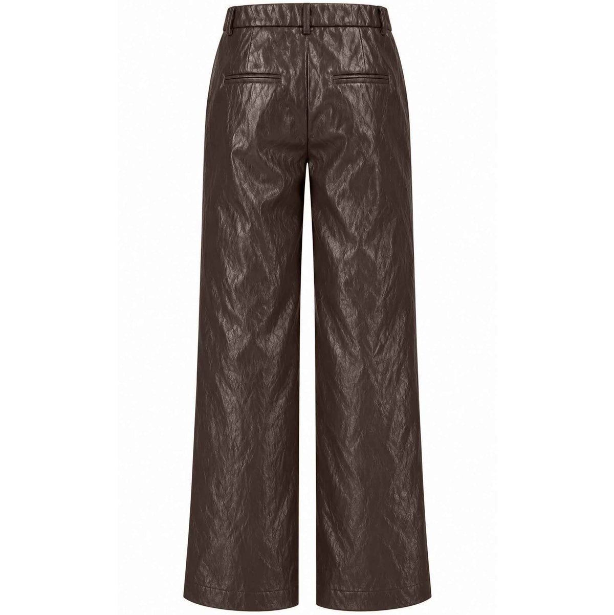 LongLady Broek Nerana Vegan Leather Donkerbruin | Tall