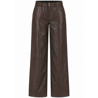 LongLady Broek Nerana Vegan Leather Donkerbruin | Tall