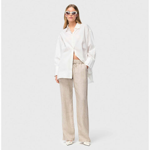 Mac Broek Chiara Linnen Almond Beige | Tall