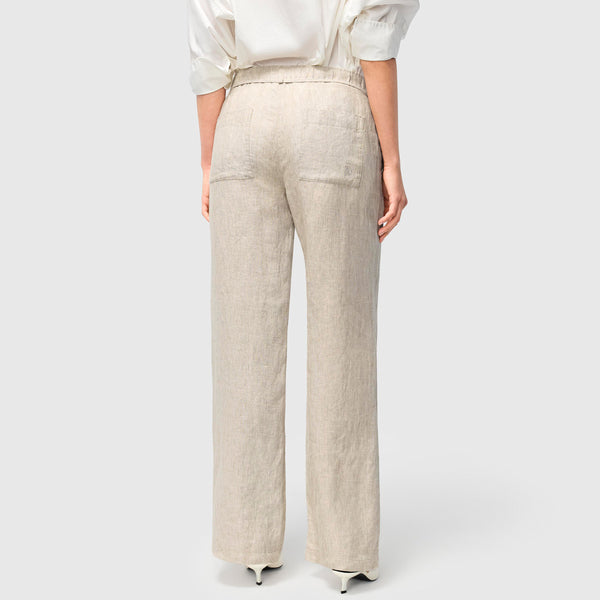 Mac Broek Chiara Linnen Almond Beige | Tall