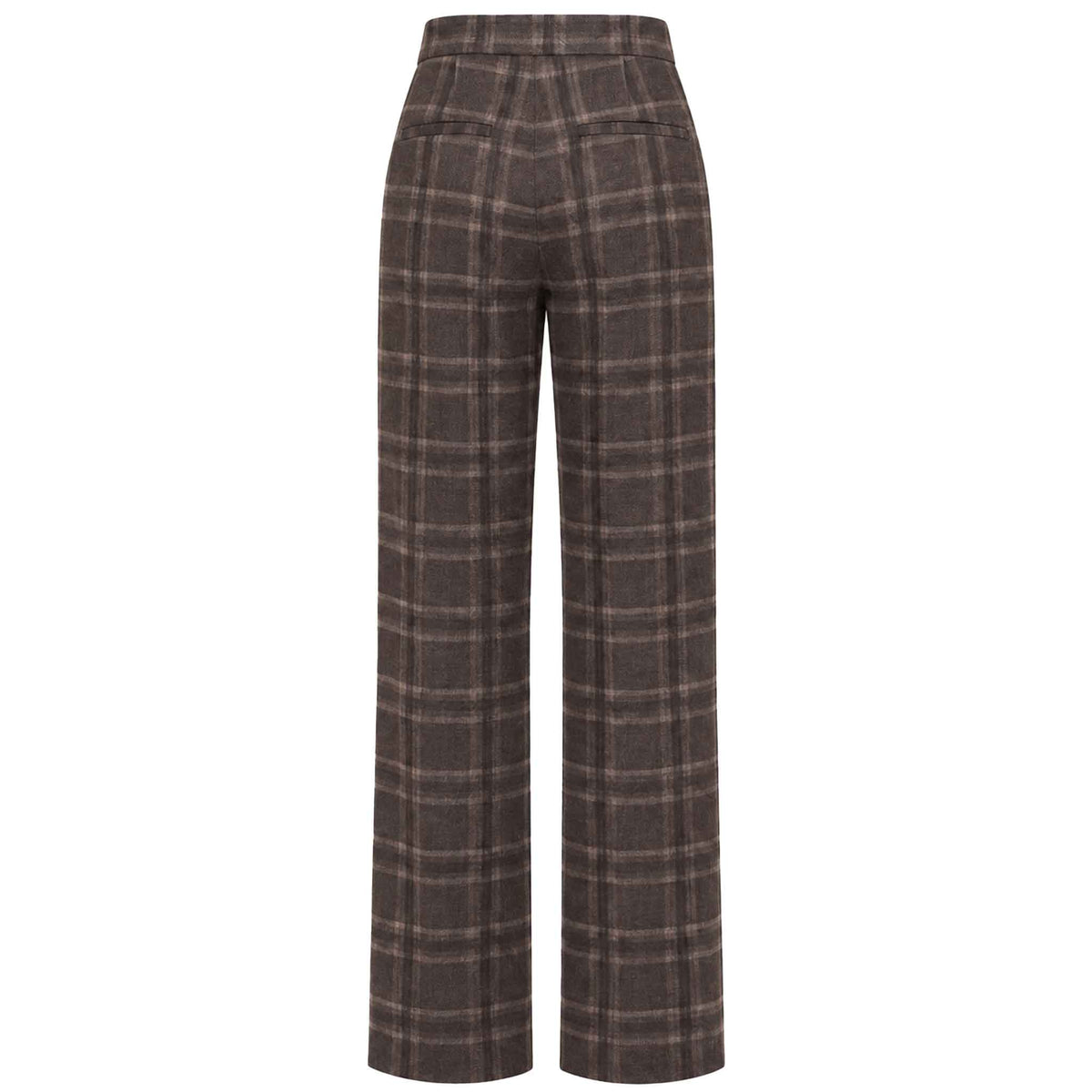 Mac Broek Chiara Night Brown Check | Tall
