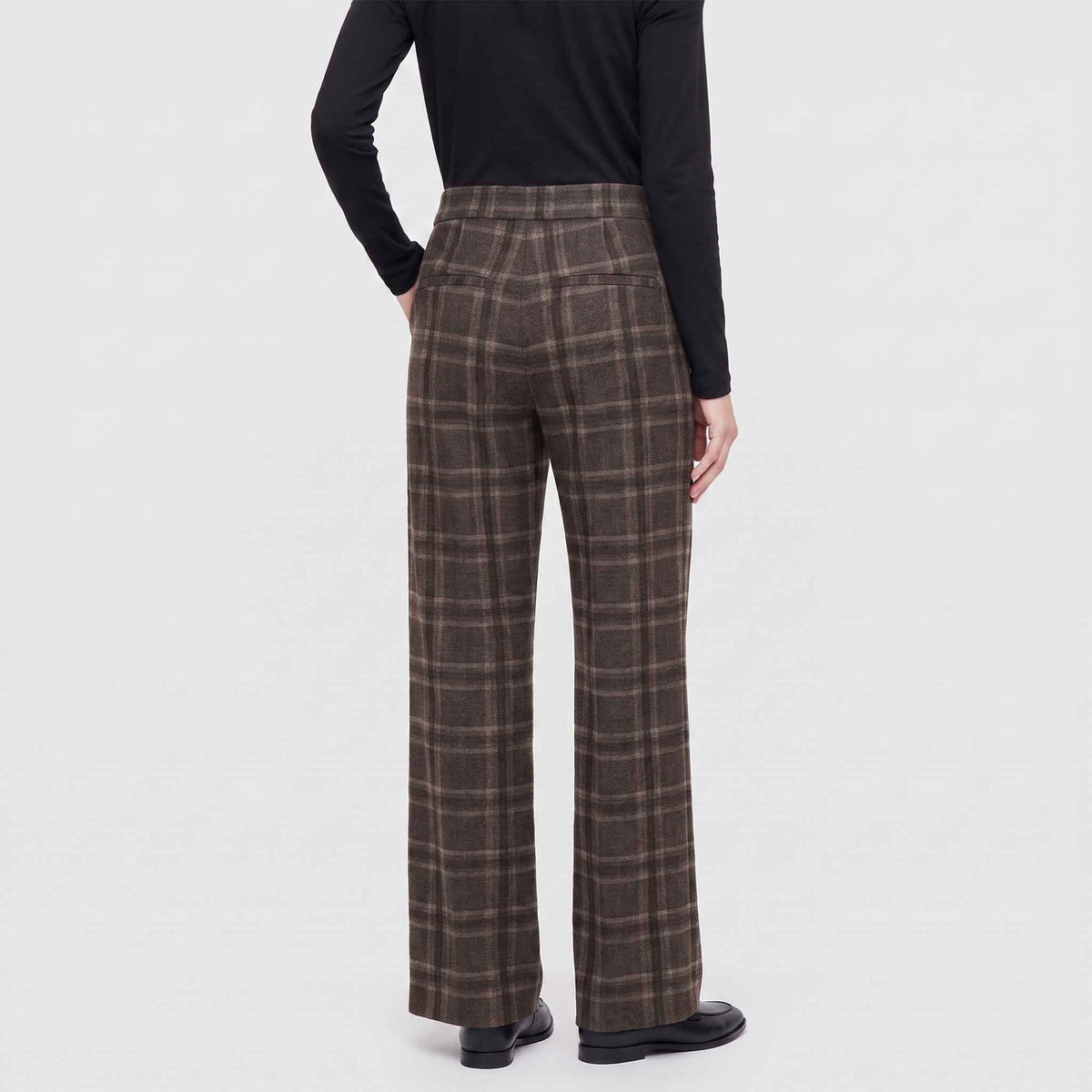 Mac Broek Chiara Night Brown Check | Tall