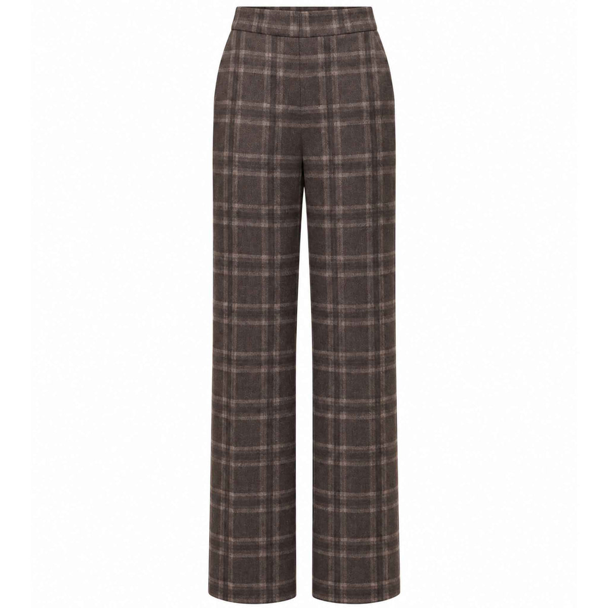 Mac Broek Chiara Night Brown Check | Tall