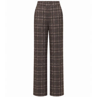 Mac Broek Chiara Night Brown Check | Tall