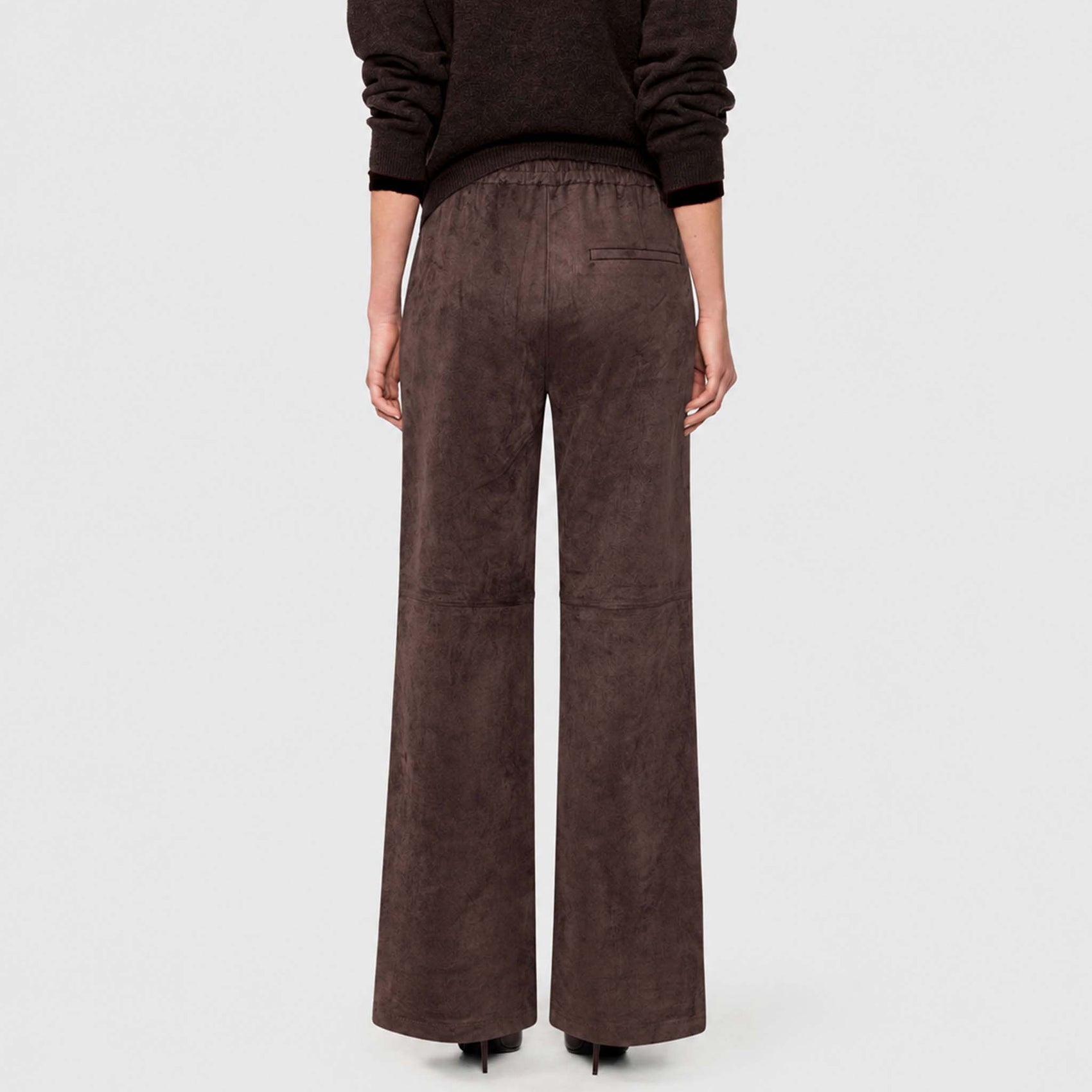 Mac Broek Chiara Suedine Truffle Brown | Tall