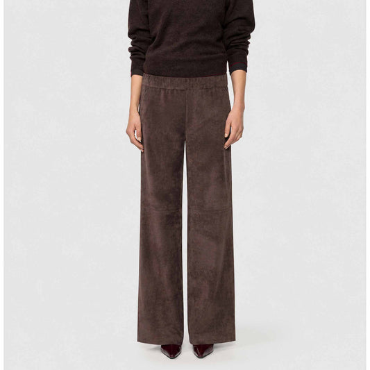 Mac Broek Chiara Suedine Truffle Brown | Tall