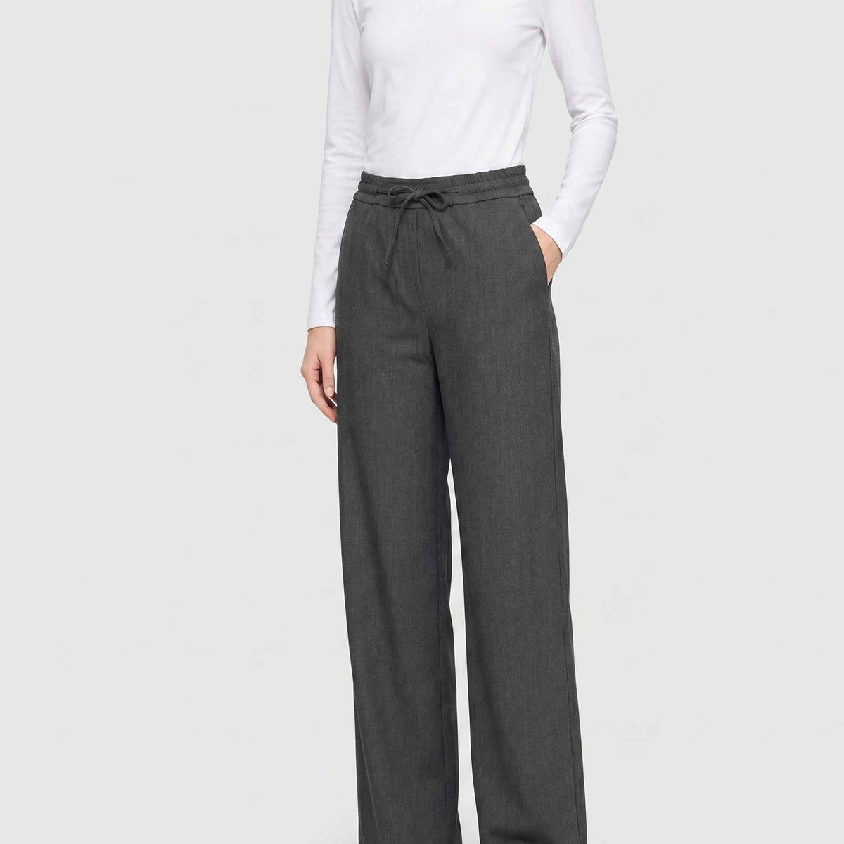 Mac Broek Christy Flanel Grey | Tall