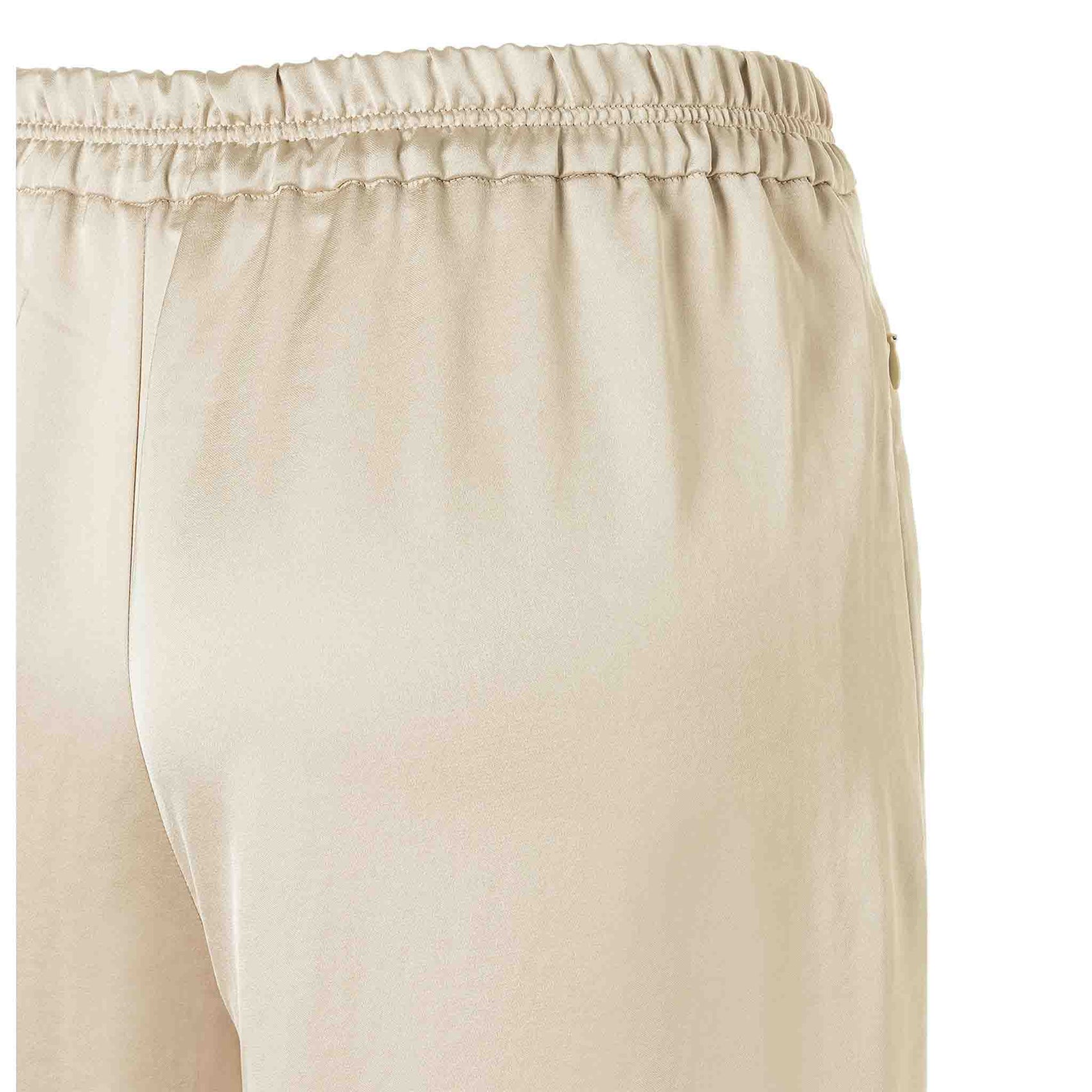 Mac Broek Coralie Satin Gravel, tall kleding voor lange dames, achteraanzicht